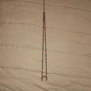Half moon multi colored necklace